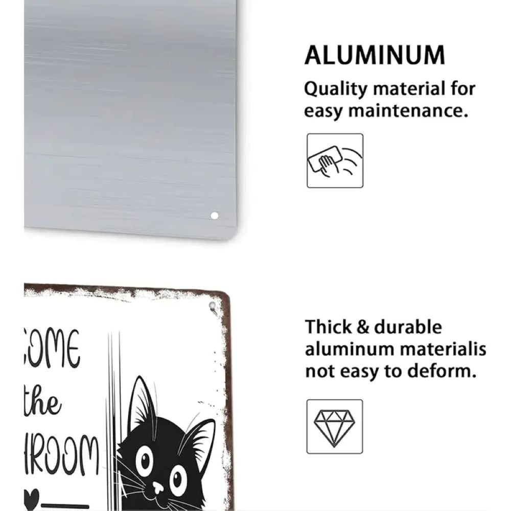Vintage Black & White Humor Metal Sign - BW004