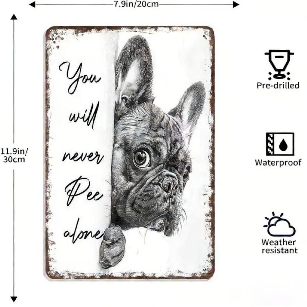 Vintage Black & White Humor Metal Sign - BW004