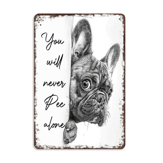 Vintage Black & White Humor Metal Sign - BW004