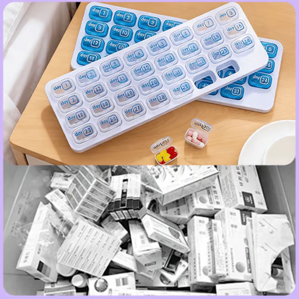 31-Day Detachable Monthly Pill Organizer