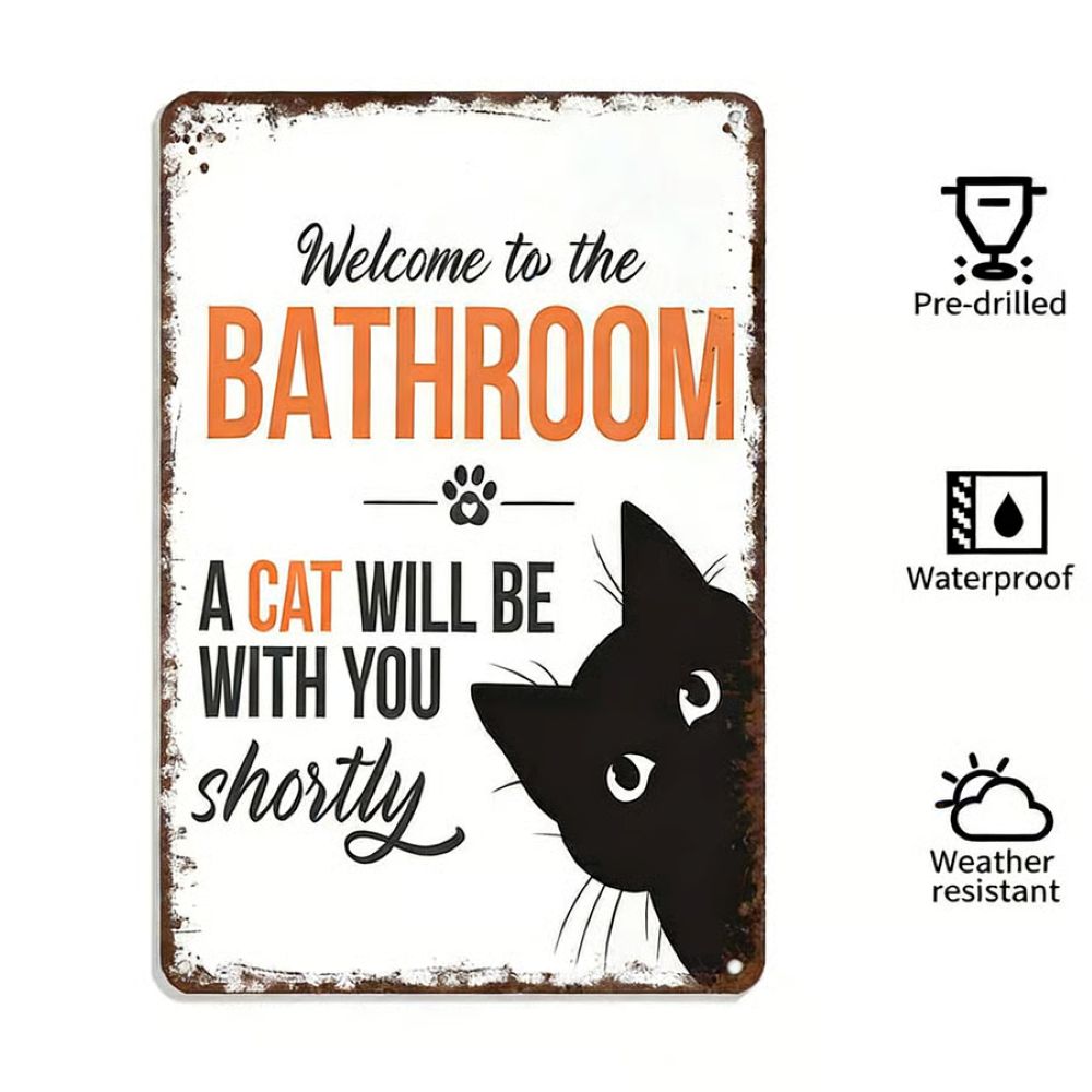 Vintage Black & White Humor Metal Sign - BW003