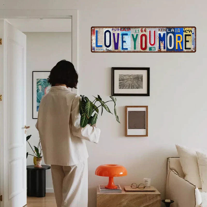 “LOVE YOU MORE” Metal Wall Decor