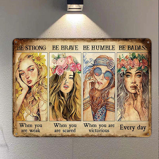 Vintage Metal Sign - The Women Encourage And Inspire Board Wall Decoration