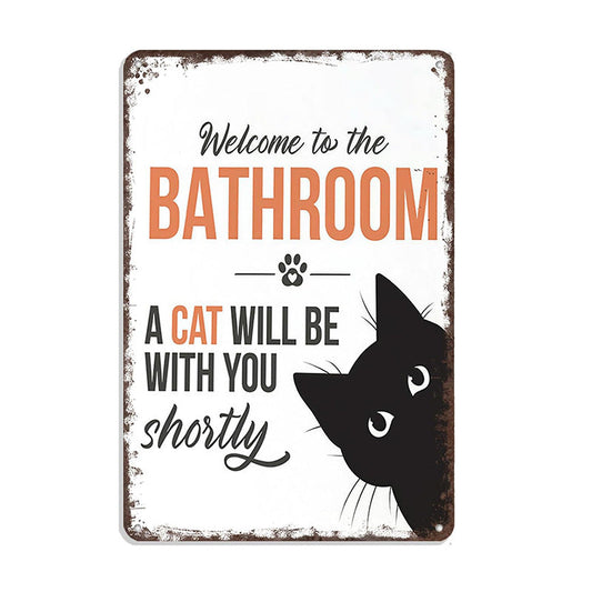 Vintage Black & White Humor Metal Sign - BW003