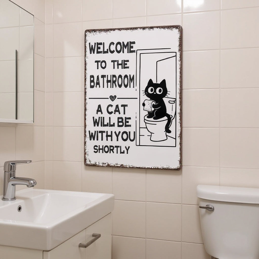 Vintage Black & White Humor Metal Sign - BW010