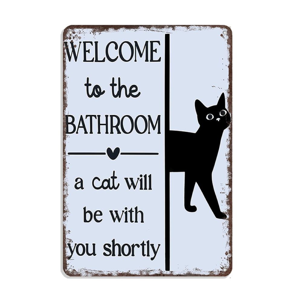 Vintage Black & White Humor Metal Sign - BW006