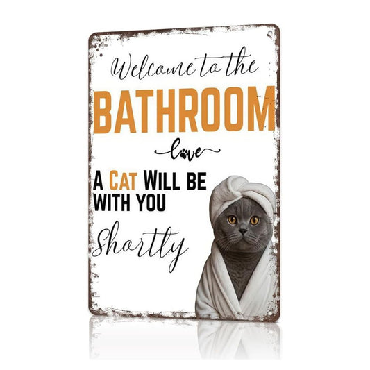 Vintage Black & White Humor Metal Sign - BW009